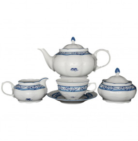 Чайный сервиз на 6 персон 15 предметов  Thun "Николь /Гжель" / 036150