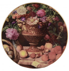 Тарелка декоративная 27 см настенная с крючком  Thun "Натюрморт с цветами" / 153710