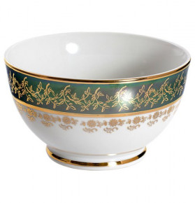 Пиала 13 см  Royal Czech Porcelain "Мария-Тереза /Зелёная /Золотые листики" / 203368