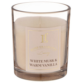 Свеча ароматизированная в стакане 6 х 7,5 см  LEFARD "White musk & warm vanilla" / 348306