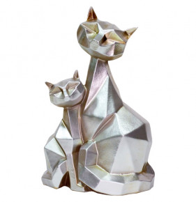 Статуэтка 25 x 17 см серебрянвя  O.M.S. Collection "Кошки" / 294539