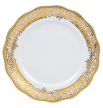 Набор тарелок 25 см 6 шт  МаМ декор &quot;Аляска /Золотой узор /СК&quot; / 147550