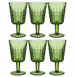 Бокалы для вина 300 мл 6 шт зелёные  LEFARD &quot;Muza Color /Графика&quot; / 192985