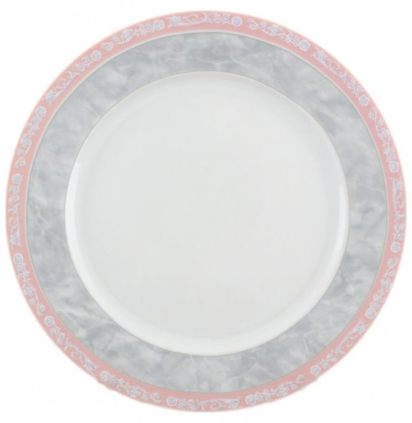 Набор тарелок 21 см 6 шт  Thun &quot;Яна /Серый мрамор с розовым кантом&quot; / 056352