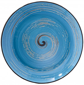 Тарелка 25,5 см глубокая голубая  Wilmax "Spiral" / 261662