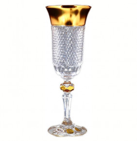 Бокалы для шампанского 150 мл 6 шт "Max Crystal /Фелиция /Хрусталь с золотом" / 119752