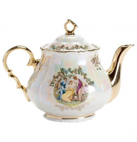 Заварочный чайник 1,2 л  Porcelaine Czech Gold Hands "Симона /Мадонна перламутр" / 153269