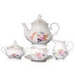 Чайный сервиз на 6 персон 15 предметов  Bohemia Porcelan Moritz Zdekauer 1810 s.r.o. &quot;Офелия /Полевой цветок&quot; / 010775