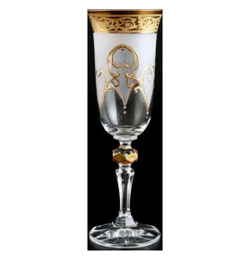 Бокалы для шампанского 150 мл 6 шт  Bohemia "Кристина /Tulp золото" R-G / 097319