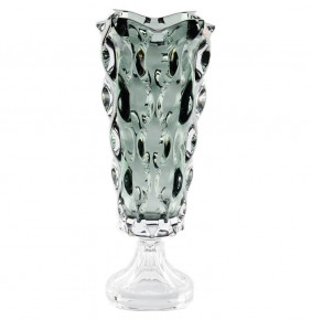 Ваза для цветов 40 см н/н  Aurum Crystal "Самба /Серо-зелёная" / 143420