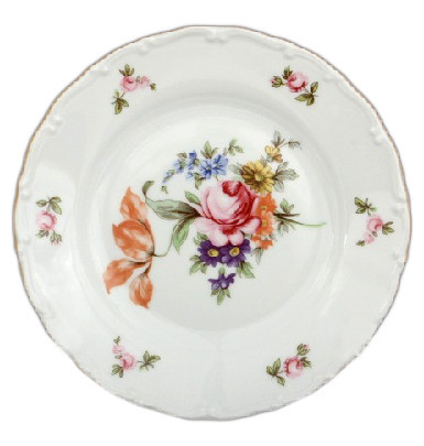Набор тарелок 17 см 6 шт  Bohemia Porcelan Moritz Zdekauer 1810 s.r.o. &quot;Офелия /Полевой цветок&quot; / 013588