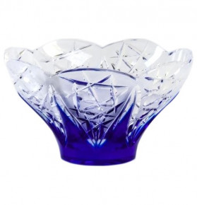 Конфетница 16,5 см  Aurum Crystal "Бутон /Синяя" / 152653