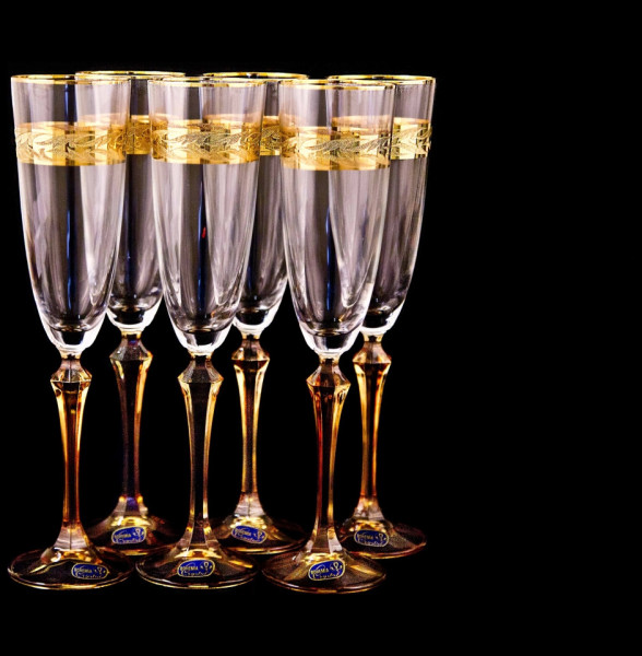 Бокалы для шампанского 200 мл 6 шт  Crystalex CZ s.r.o. &quot;Элизабет /7938&quot;  / 029662