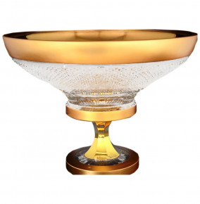 Ваза для фруктов 35 см н/н  Sonne Crystal "Хрусталь с золотом" / 067794