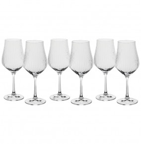 Бокалы для белого вина 350 мл 6 шт  Crystalex CZ s.r.o. "Тулипа /Оптика /Без декора" / 213984