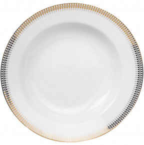 Набор тарелок 22,5 см 6 шт глубокие  Cmielow "Ивонн /Золотые ромбы" / 252908