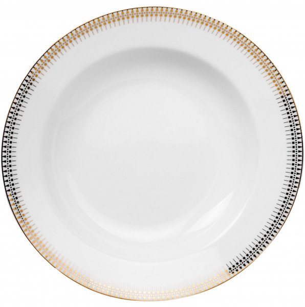 Набор тарелок 22,5 см 6 шт глубокие  Cmielow &quot;Ивонн /Золотые ромбы&quot; / 252908