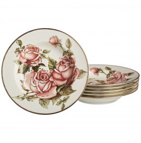 Набор тарелок 23 см глубокие 6 шт  LEFARD "Корейская Роза" / 187797