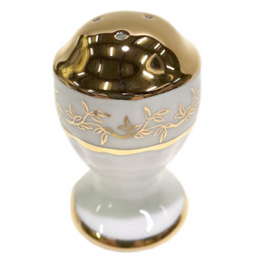 Прибор для специй Солонка  Bavarian Porcelain "Мария-Тереза /Белая /Золотые листики" / 243928