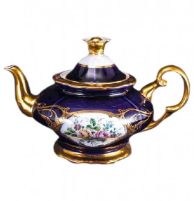 Заварочный чайник 500 мл  Bohemia Porcelan Moritz Zdekauer 1810 s.r.o. "Анжелика /Цветы /Кобальт" / 045661