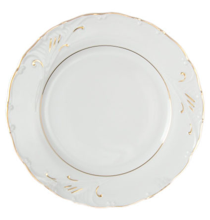 Набор тарелок 19 см 6 шт  Bohemia Porcelan Moritz Zdekauer 1810 s.r.o. &quot;Лиана /Золотые штрихи&quot; / 050972