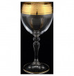 Бокалы для белого вина 200 мл 6 шт  Crystalite Bohemia &quot;Кармен /Цветочный узор на золоте&quot; / 053132