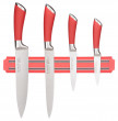 Набор кухонных ножей 5 предметов на магнитном держателе красные &quot;Agness&quot; / 281870