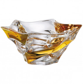 Ваза для фруктов 29,5 см  Aurum Crystal "Фламенко Голд 1" / 139350