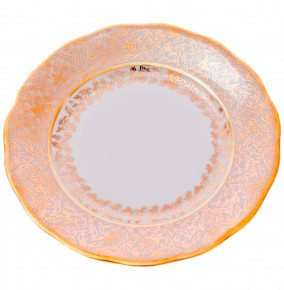 Набор тарелок 19 см 6 шт  МаМ декор "Фредерика /Золотые листики на бежевом" / 001869