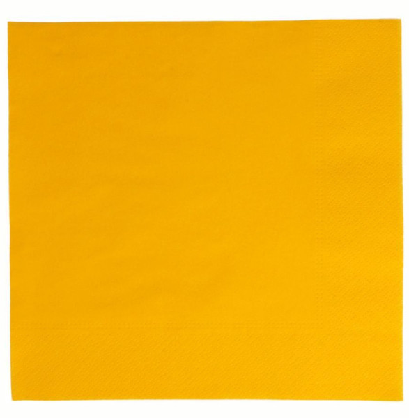 Салфетка бумажная двухслойная 40 х 40 см желтая 100 шт / 317492
